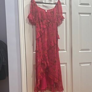 Jessica Simpson Pink Floral High Low Dress